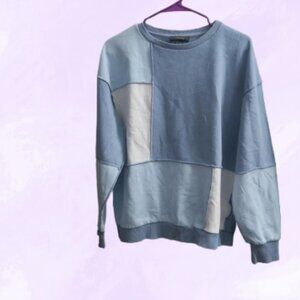 Primark women's colorblock sweatshirt sweater in blue size small.